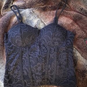 Elegant Black Lace Women's Top